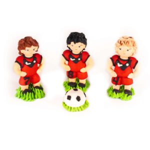 Figurki Cukrowe Piłkarzy w Czerwonych Spodniach