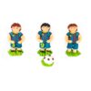 Figurki Cukrowe Piłkarzy z Piłką w Niebieskich Spodniach