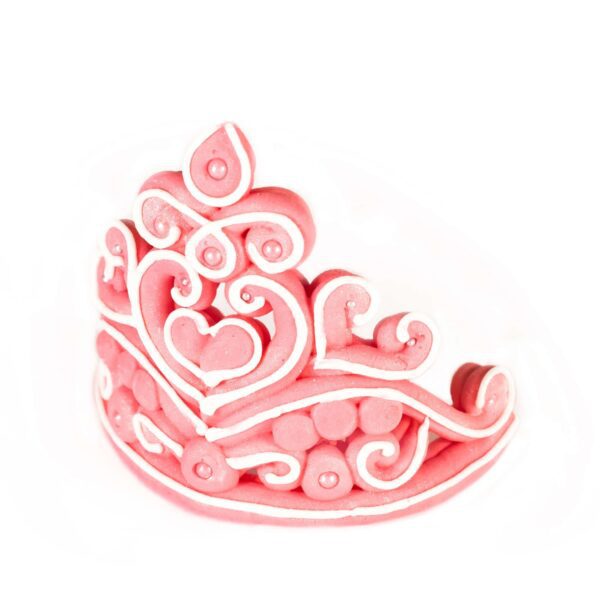 Figurka Cukrowa Korona Różowa Na Tort Urodzinowy