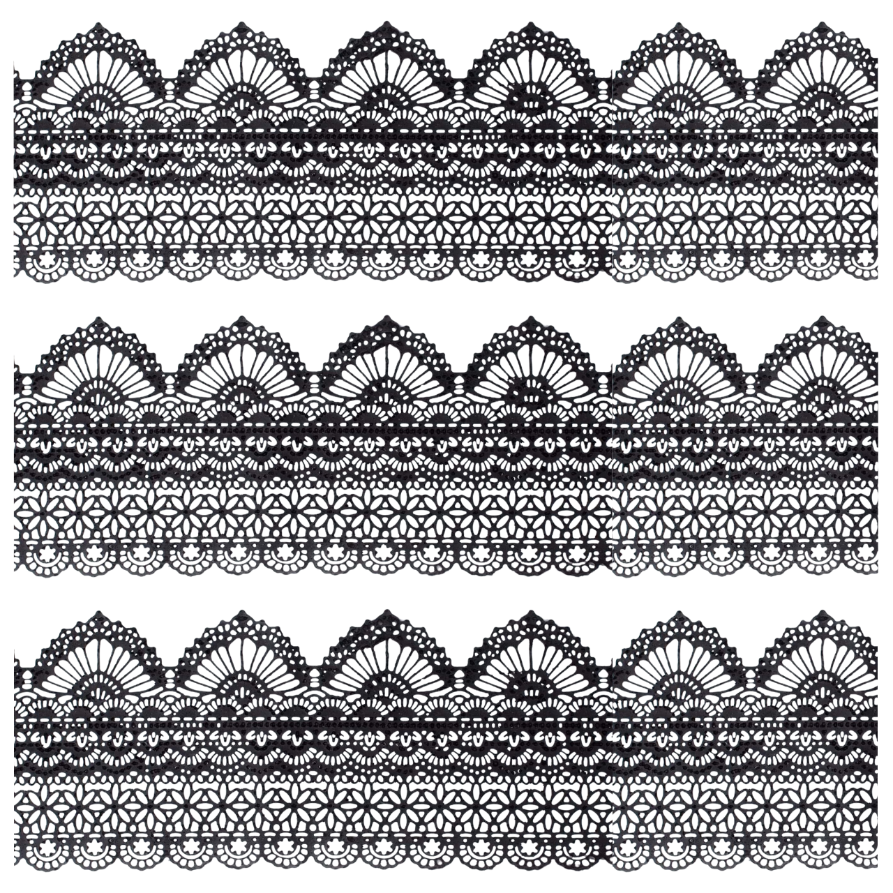 Koronka na tort 05 Czarna z masy cukrowej