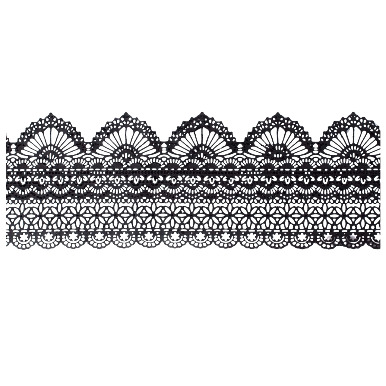 Koronka na tort 05 Czarna z masy cukrowej