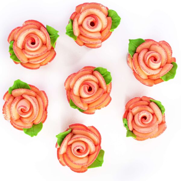 Kwiaty Cukrowe Brzoskwiniowe Róże Na Tort Urodzinowy