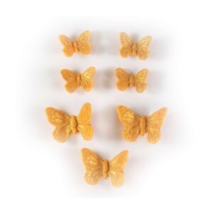Motyle Złote Figurki Cukrowe Na Tort  Urodzinowy