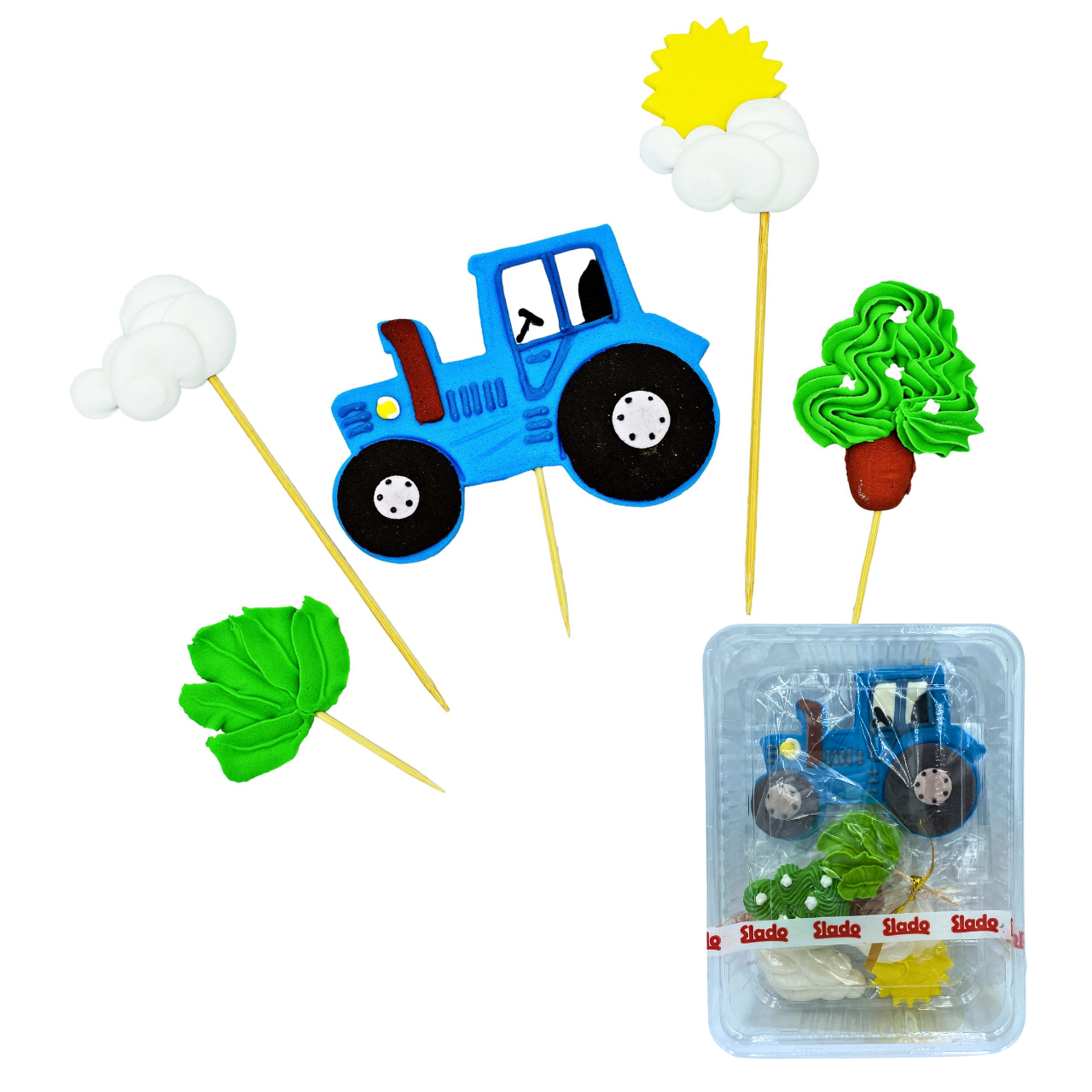 Koparka 2D Figurka Cukrowa Na Tort Urodzinowy