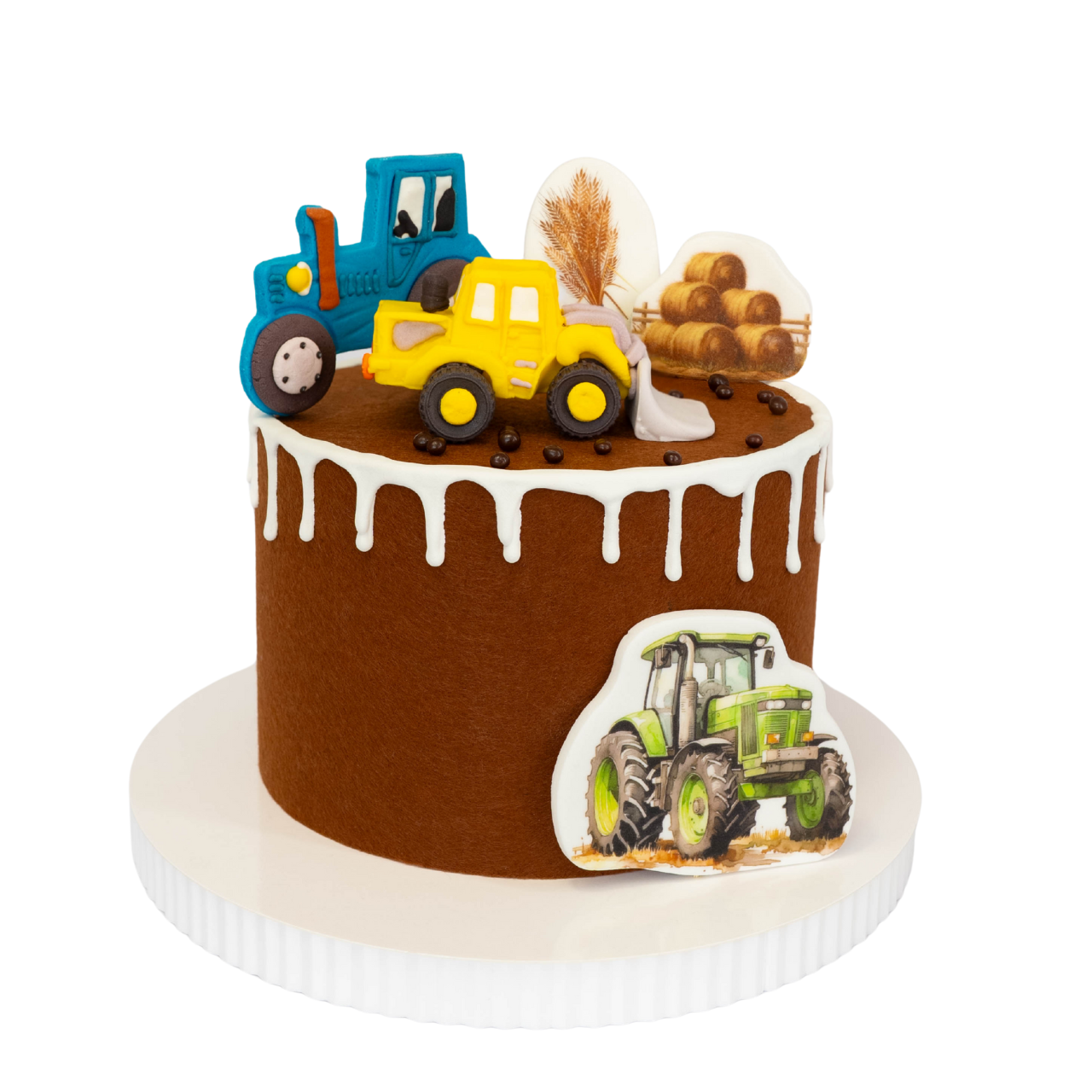 Koparka 2D Figurka Cukrowa Na Tort Urodzinowy