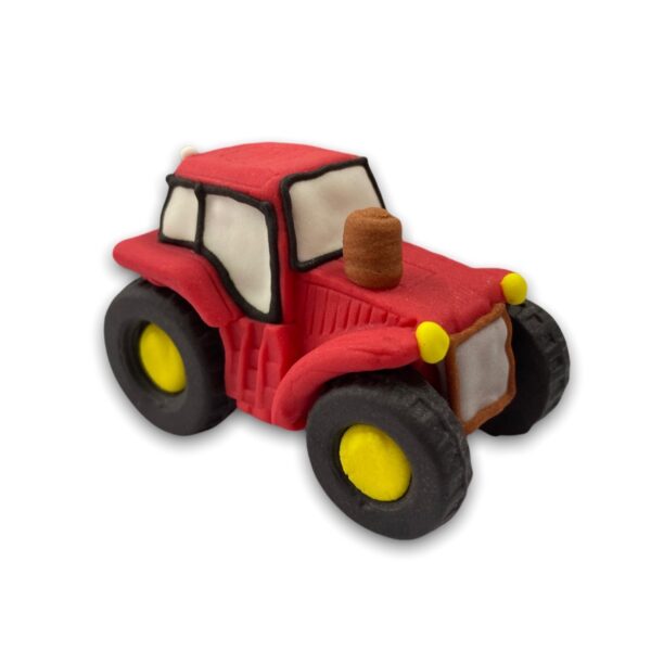 Figurka cukrowa Czerpaczka czerwona koparka traktor