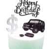 Figurki Cukrowe Na Tort Business Samochód Dolar Topper klucze z topperem Happy Birthday