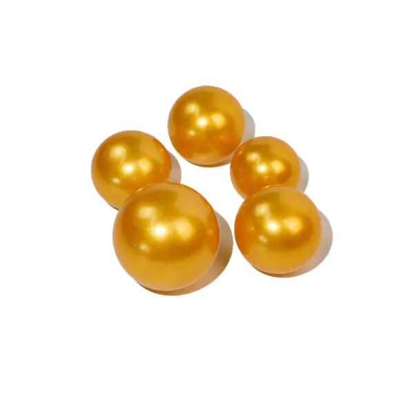 Kule żelatynowe perłowe złote zestaw 5 szt