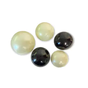 Kule żelatynowe perłowe białe/czarne zestaw 5 szt