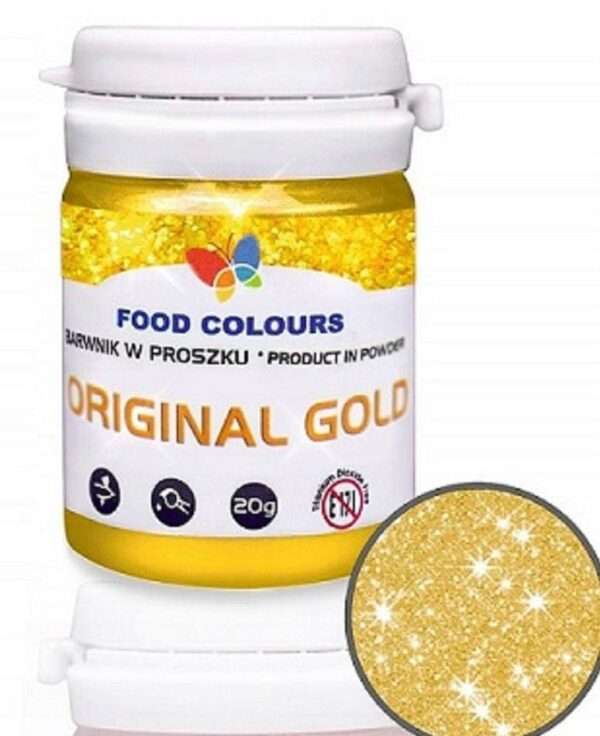 Brokat Złoty 20 g w proszku Original Gold Food Colours