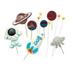 Zestaw Kosmos błękitny Toppery Gwiazdki Kosmonauta planety rakieta