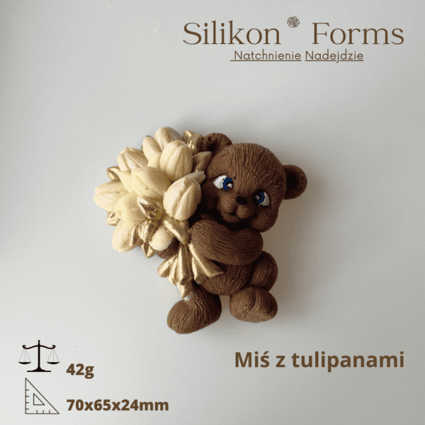 Forma silikonowa Miś z tulipanami Silikon forms