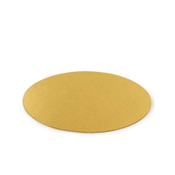 Podkład pod tort 25 cm Gruby 0,3 Okrągły Złoty wytłaczany