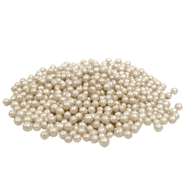 Posypka ryżowa 50 g w polewie cukrowej perłowa biała (5mm)