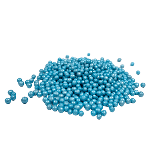 Posypka ryżowa 50 g w polewie cukrowej perłowa niebieska (5mm)