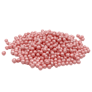 Posypka ryżowa 50 g w polewie cukrowej perłowa różowa (5mm)