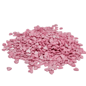 Posypka cukrowa serduszka perłowe różowe serca 1 kg