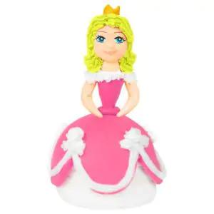 Księżniczka w różowej sukni figurka cukrowa