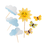 Figurki cukrowe Słoneczko i chmurki topper na tort