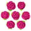 Zestaw dekoracje cukrowe: Róże malinowe z listkami figurki cukrowe