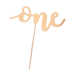 Topper na tort One, złoty, 19cm