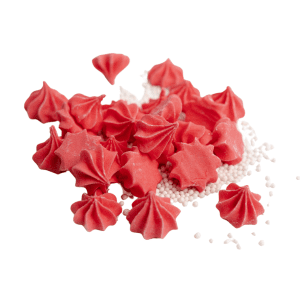 Mini bezy różowe z posypką