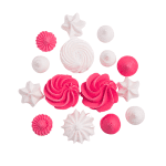 Mini bezy różowo-białe mix kształtów
