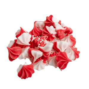 Mini bezy różowo-białe z posypką