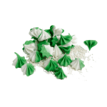 Mini bezy zielono-białe z posypką