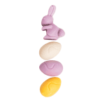 Wielkanocne czekoladowe jajka i zajączek nr.4 (lawendowy)