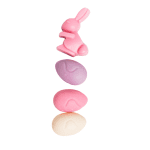 Wielkanocne czekoladowe jajka i zajączek nr.5 (różowy)