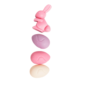 Wielkanocne czekoladowe jajka i zajączek nr.5 (różowy)
