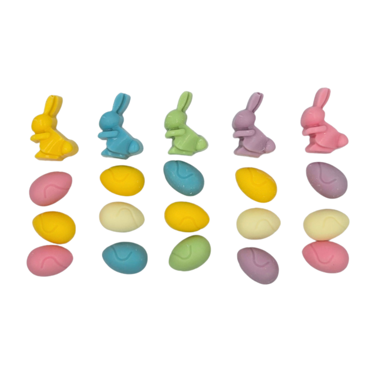 Wielkanocne czekoladowe jajka i zajączek