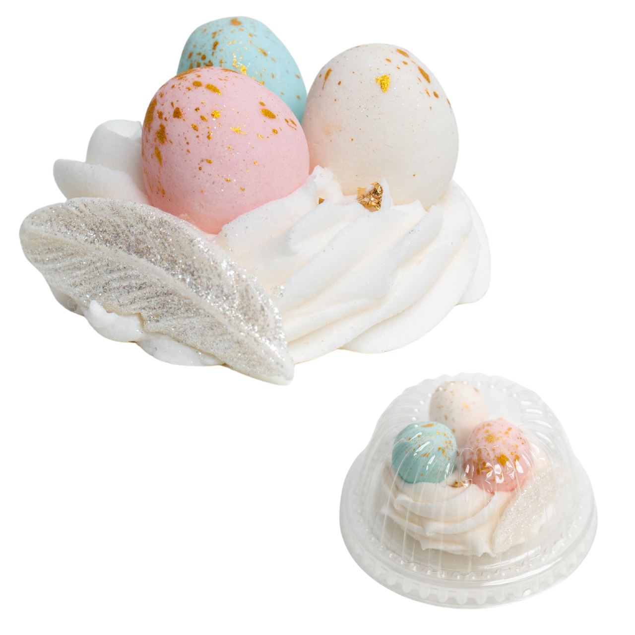 Wielkanocne gniazdko z jajkami kolorowymi